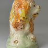 Prattware pottery lion decorated with coloured oxides under a pearlware glaze, circa 1820