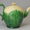 Staffordshire creamware pottery teapot moulded as a cauliflower, circa 1770