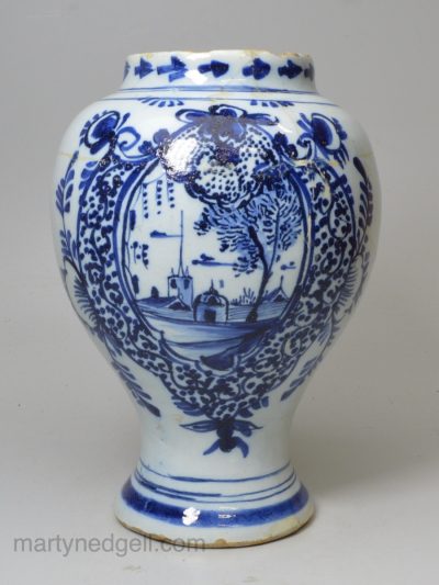 Dutch Delft vase, circa 1750