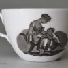 Regency porcelain cup and saucer, circa 1820 decorated with Adam Buck style prints