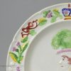 Pearlware pottery plate moulded with Queen Caroline to commemorate King George IV visit to Scotland after his Coronation in 1822, Scottish Pottery