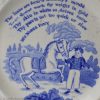 Pearlware pottery child's plate 'MY NOBLE PONY', circa 1820