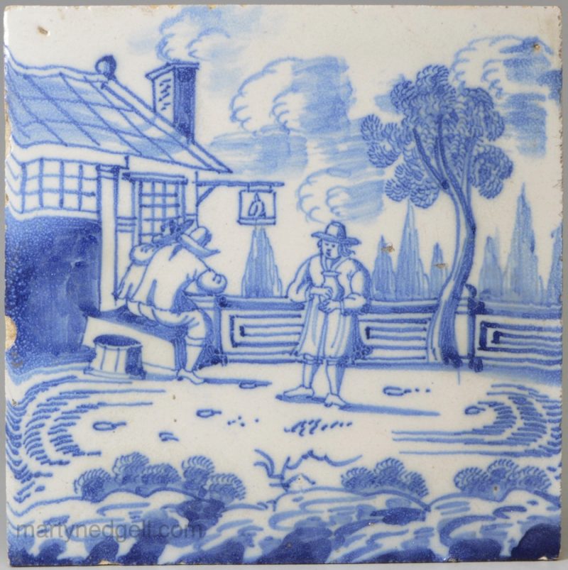 London delft tile, circa 1730