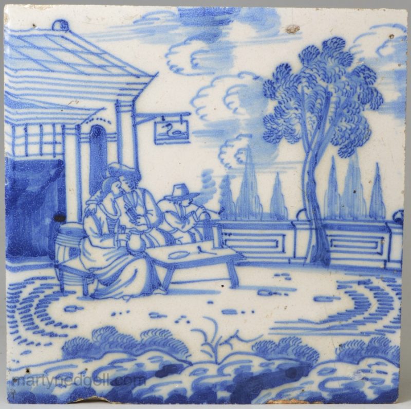 London delft tile, circa 1730