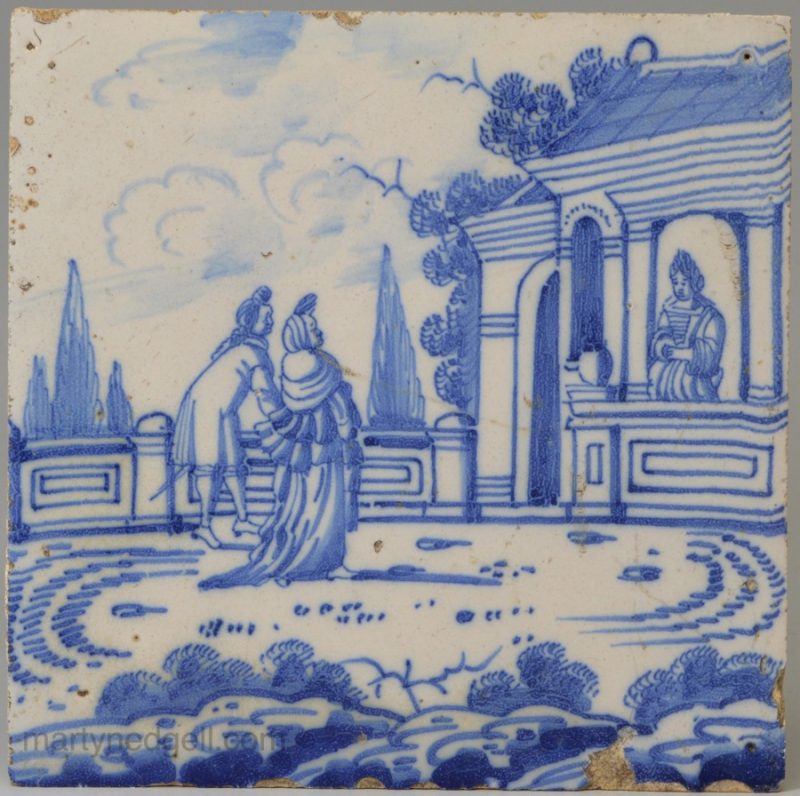 London delft tile, circa 1730