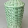 Green glazed creamware toy cradle, circa 1820