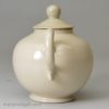 Lidless miniature Staffordshire white saltglaze stoneware teapot, circa 1750