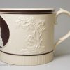 Stoneware mug decorated with classical sprigs, circa 1820, possibly Turner