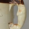 Large London saltglaze stoneware loving cup with a sprig of Paul Pry, circa 1840