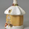 Staffordshire porcelain cottage pastille burner, circa 1840