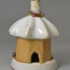 Staffordshire porcelain cottage pastille burner, circa 1840