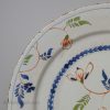 Bristol blue red green delft charger, circa 1750