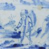 London Delft tile decorated with a manganese ground, circa 1740