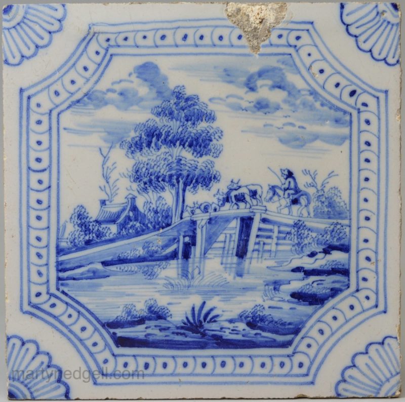 Dutch Delft tile, circa 1750