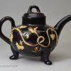 Staffordshire black glazed and sprigged pipe clay decoration, circa 1760