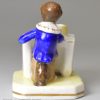 Staffordshire porcelain monkey ink well, circa 1830, probably Alcock Pottery