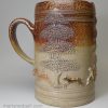 Large London salt glaze stoneware tankard, circa 1720 probably Vauxhall