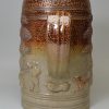 Large London salt glaze stoneware tankard, circa 1720 probably Vauxhall