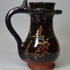 Slipware pottery puzzle jug, circa 1740