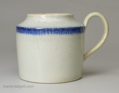 Pearlware pottery mustard pot, circa 1800