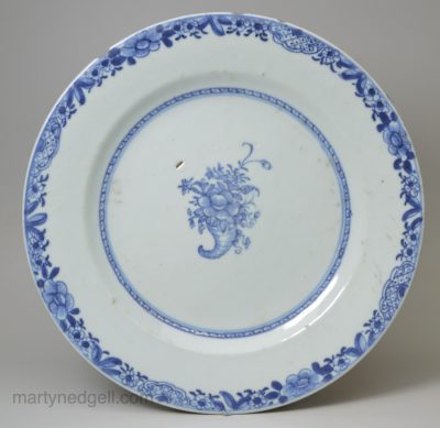 Chinese export porcelain plate, circa 1780