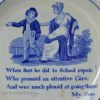 Pearlware pottery child's plate 'My Son', circa 1820