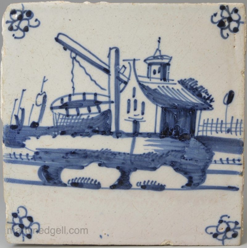 Dutch Delft tile, circa 1720