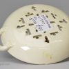 Creamware pottery strainer, circa 1790