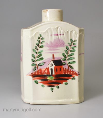 Creamware potter tea canister, circa 1770