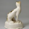 Staffordshire porcelain cat and kitten, circa 1840