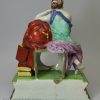 Staffordshire pearlware pottery watch stand with the figure of Urania, circa 1810