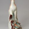 Staffordshire pottery greyhound, circa 1840