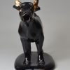 Jackfield black cow creamer, circa 1870