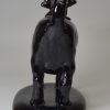 Jackfield black cow creamer, circa 1870