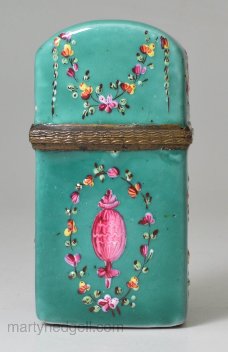 Bilston enamel double scent bottle, circa 1780