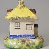 Pearlware pottery cottage pastille burner, circa 1830