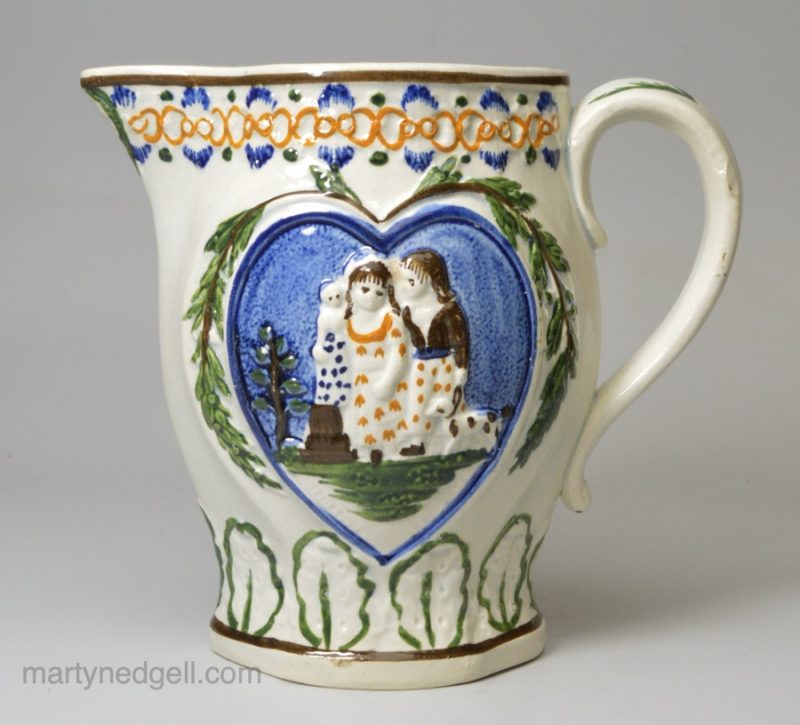 Staffordshire porcelain dog group, circa 1830