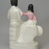 Victorian pottery Staffordshire figure of 'Eva & Uncle Tom', circa 1860