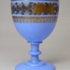 Bohemian blue glass goblet, circa 1880