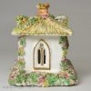 Staffordshire porcelain cottage pastille burner, circa 1840