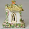 Staffordshire porcelain cottage pastille burner, circa 1840