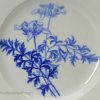 Wedgwood pearlware pottery plate decorated with a botanical print, circa 1820