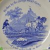 Pearlware pottery child's plate, circa 1830