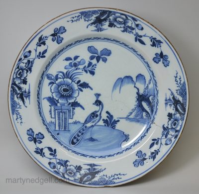 London delft charger, circa 1750