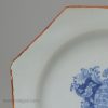 Octagonal Liverpool delft armorial plate, circa 1750 one of two