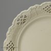 Creamware pottery pierced plate, circa 1790, w****** mark