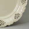 Creamware pottery pierced plate, circa 1790, w****** mark