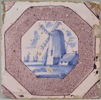 Dutch Delft tile, circa 1700