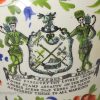 Large creamware pottery jug decorated with the Royal Foresters Arms, circa 1820, probably Sunderland pottery