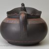 Black basalt teapot decorated with encaustic enamels, circa 1790